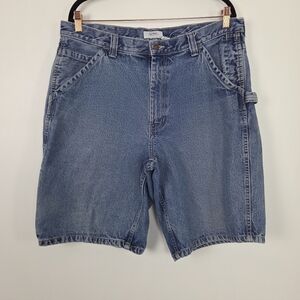Vintage OLD NAVY Denim Blue Jean Carpenter Shorts Men Size 36